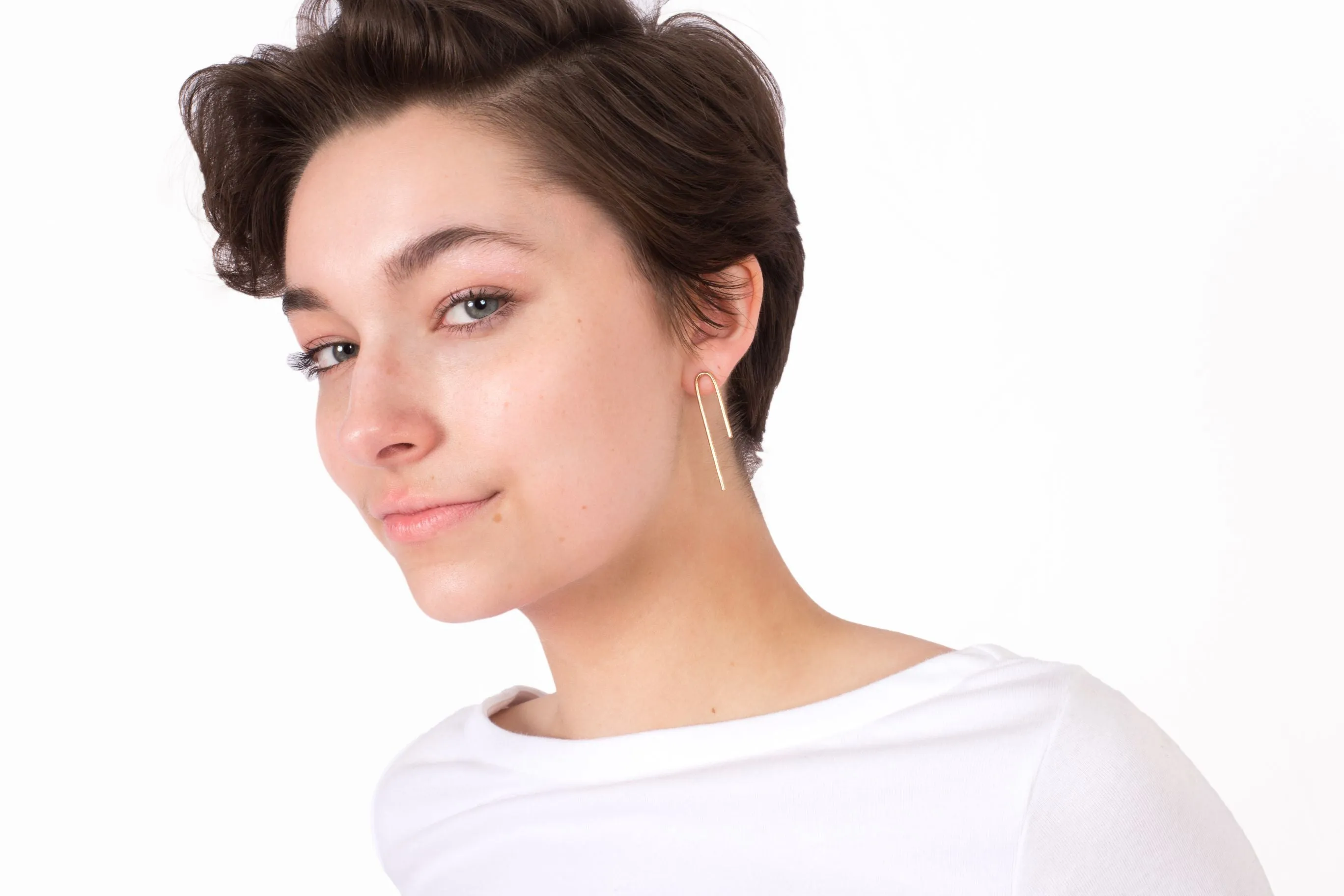 Minimalist Asymmetrical Line Earrings