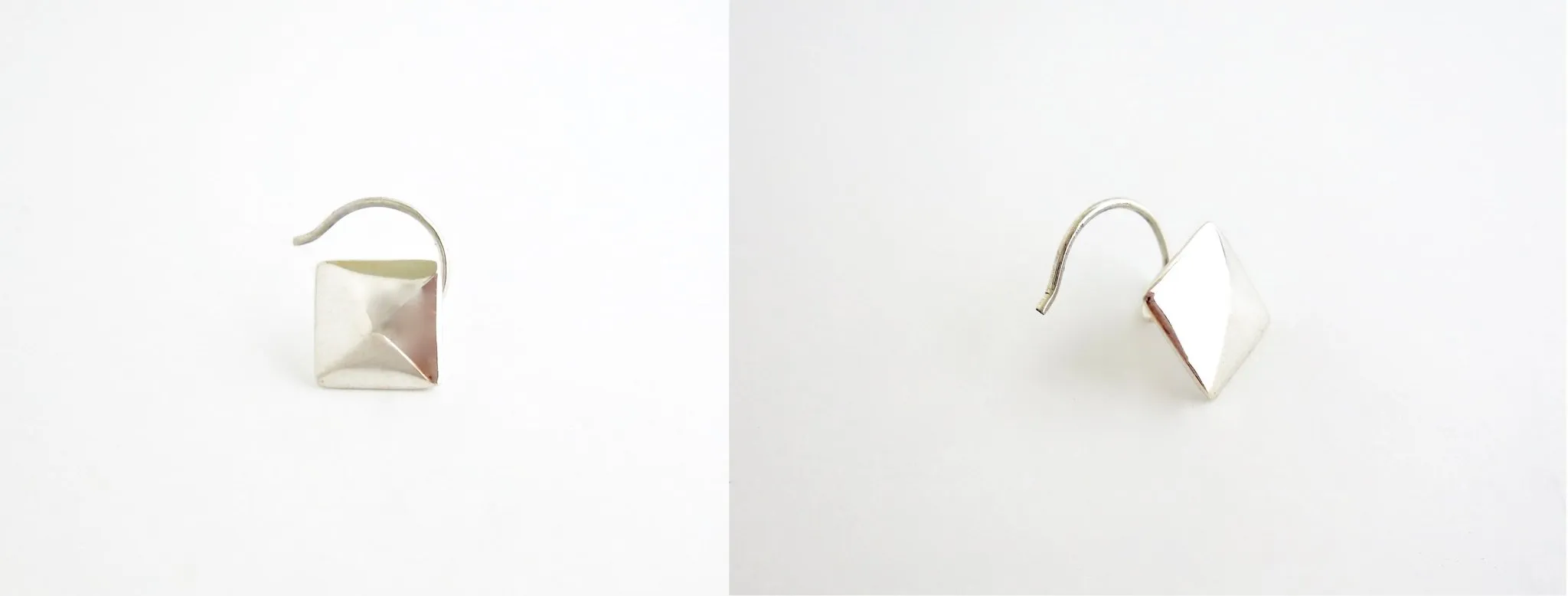 Minimalist, faceted square nose pin