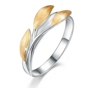 Minimalist Leaves Ring