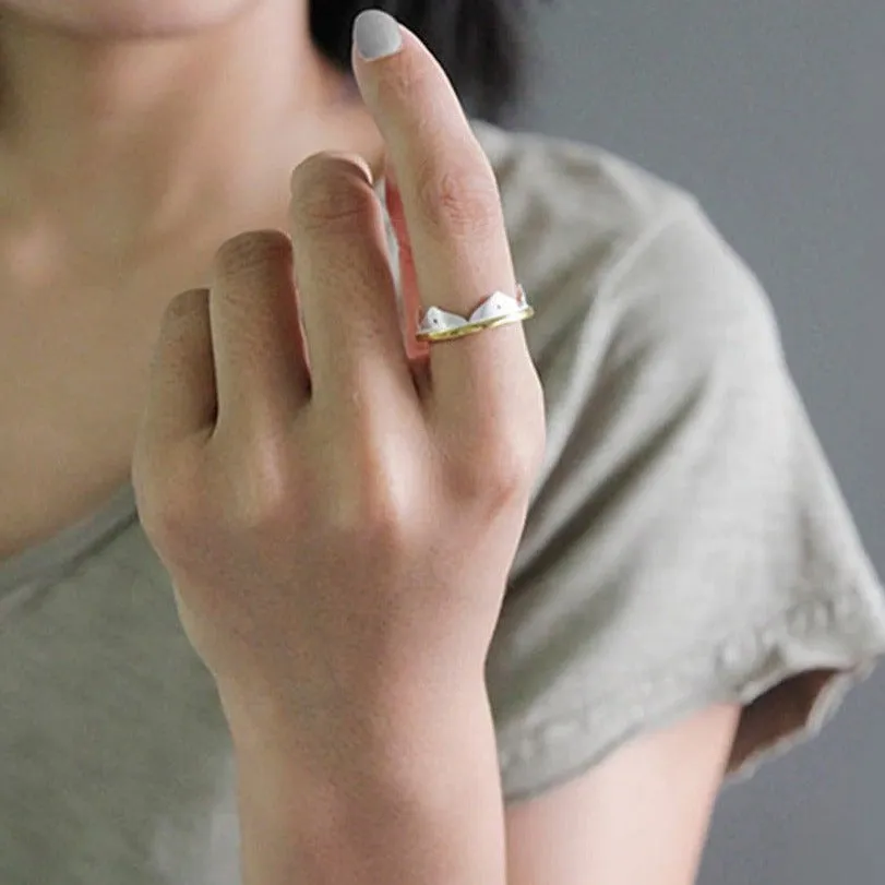 Minimalist Lotus Flower Ring