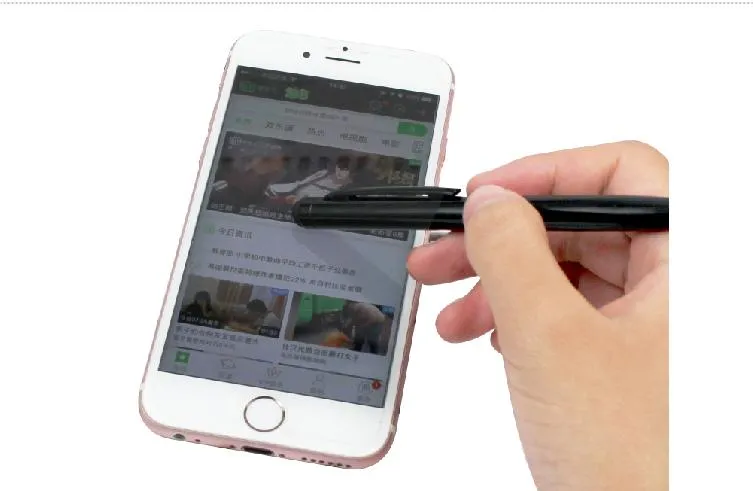 Minimalist Metal Twist-Type Ballpoint Pen With Stylus