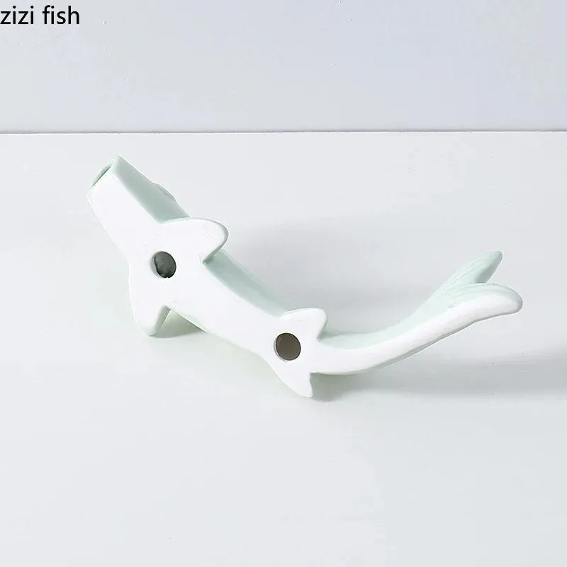 Minimalist Shark Shape Ceramic Flower Holder