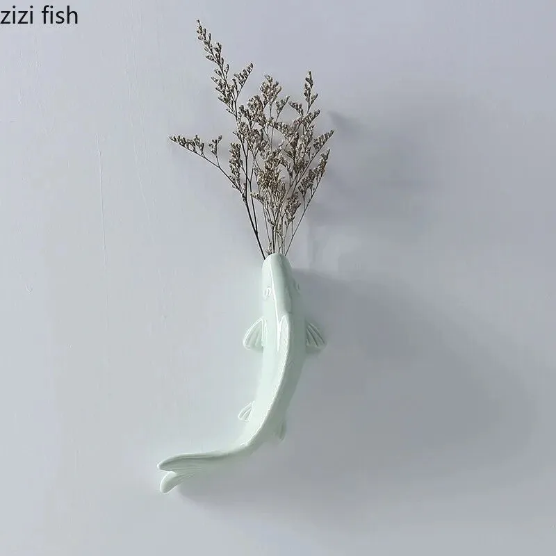 Minimalist Shark Shape Ceramic Flower Holder