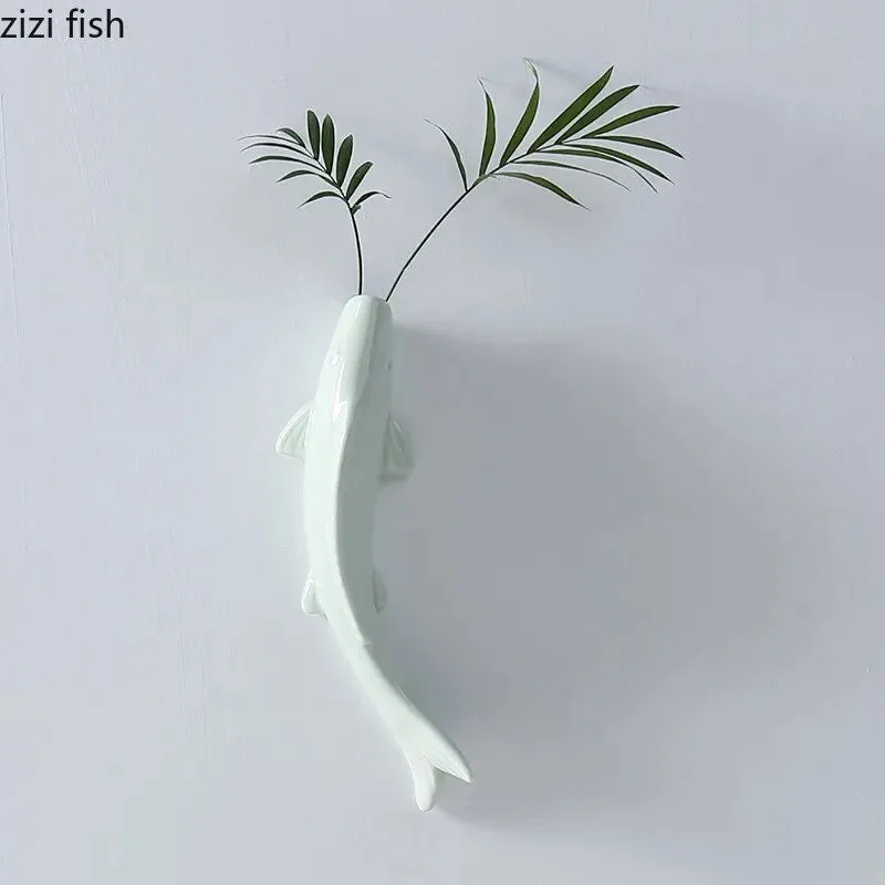 Minimalist Shark Shape Ceramic Flower Holder