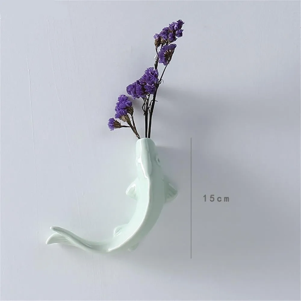 Minimalist Shark Shape Ceramic Flower Holder