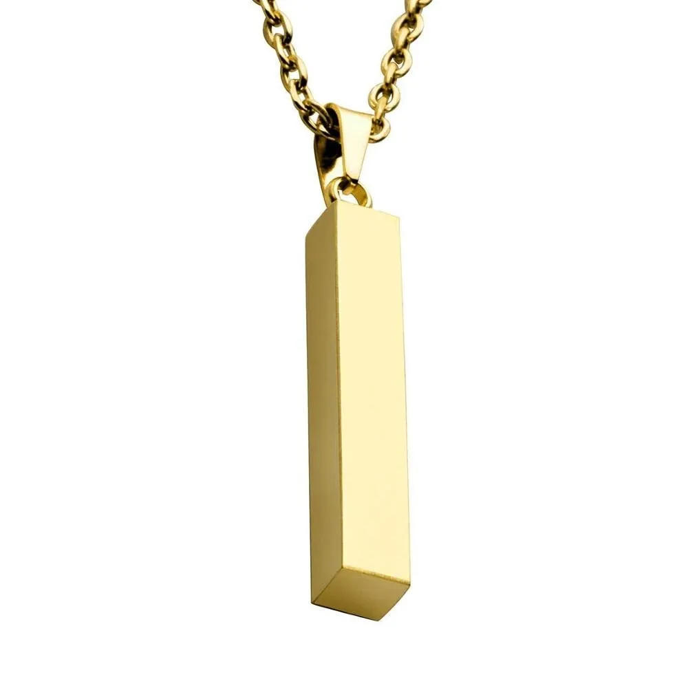 Minimalist Stainless Steel Bar Necklace