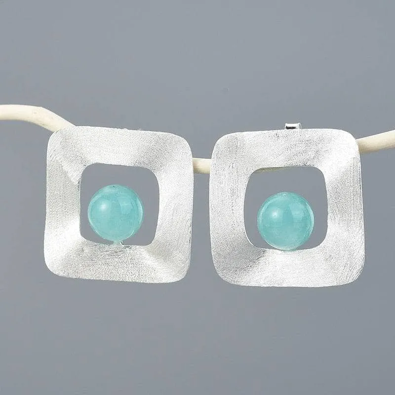 Minimalist Style Uneven Square Stud Earrings