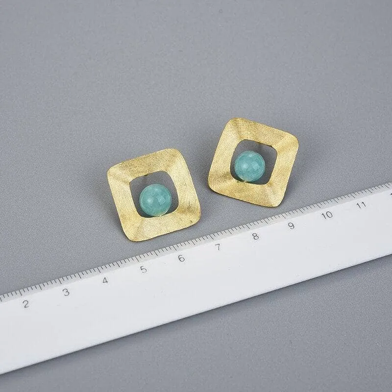 Minimalist Style Uneven Square Stud Earrings