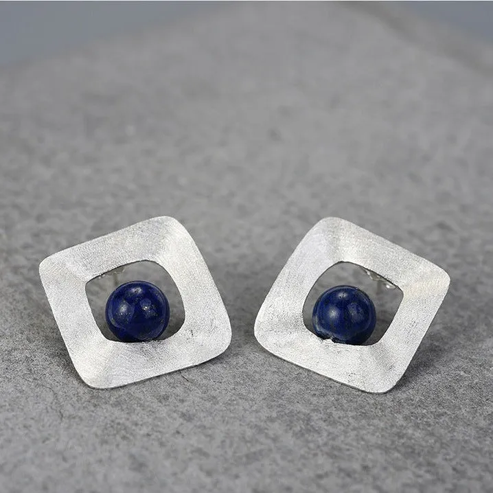 Minimalist Style Uneven Square Stud Earrings