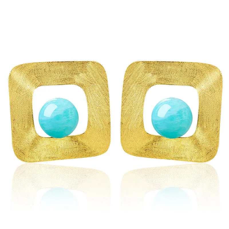 Minimalist Style Uneven Square Stud Earrings