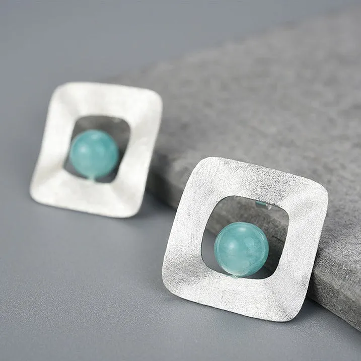 Minimalist Style Uneven Square Stud Earrings