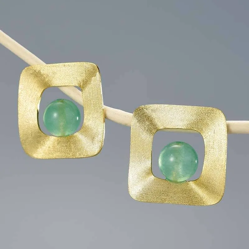 Minimalist Style Uneven Square Stud Earrings