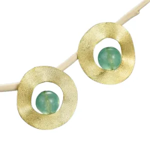 Minimalist Uneven Round Stud Earrings