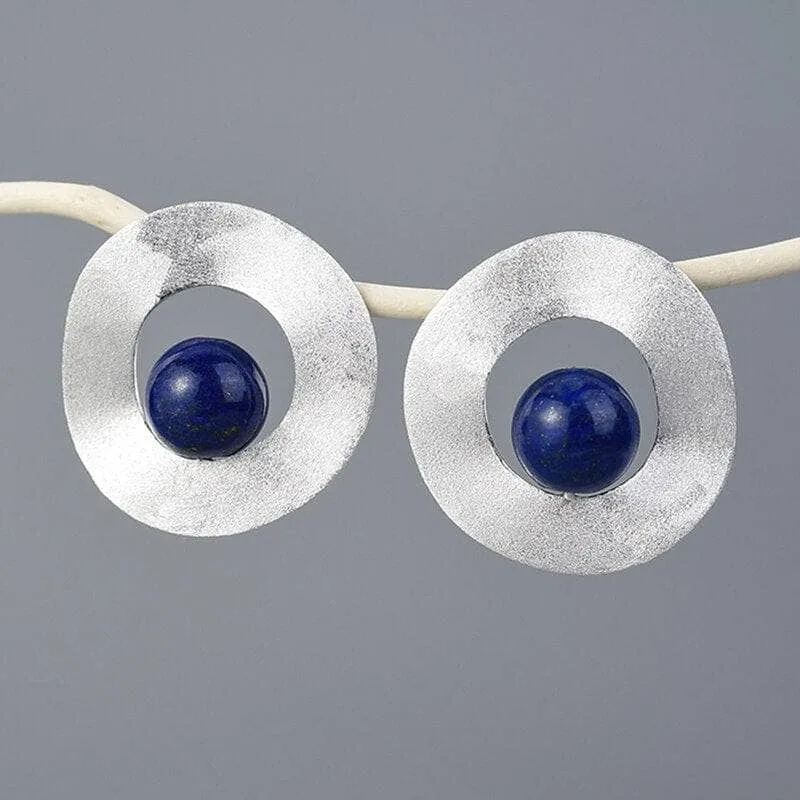 Minimalist Uneven Round Stud Earrings