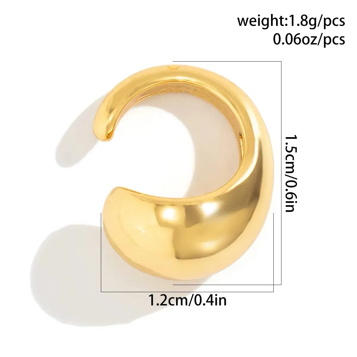 Minimalist Water Drop Half-Empty Clip Earring