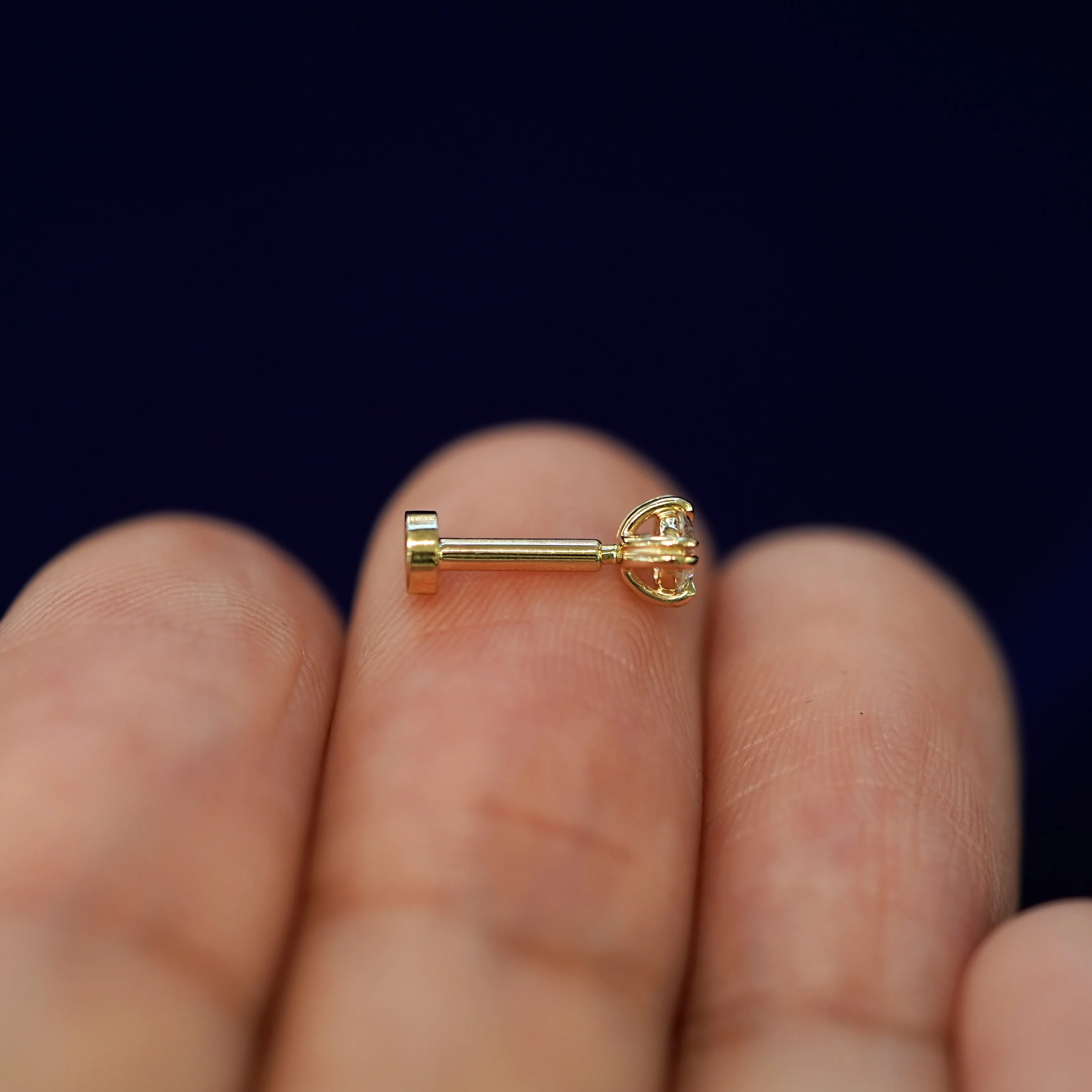 Moissanite Flatback Piercing