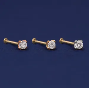 Moissanite Flatback Piercing