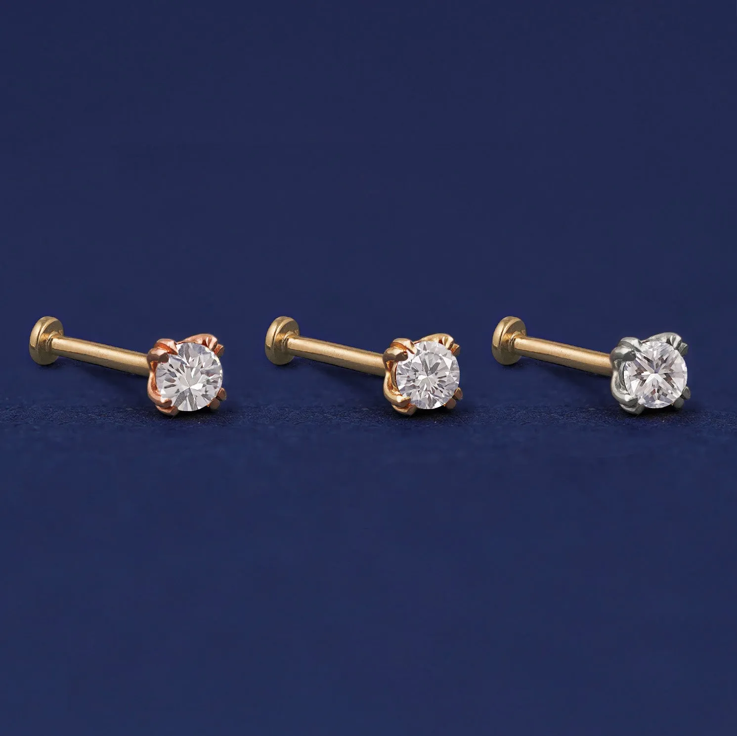 Moissanite Flatback Piercing