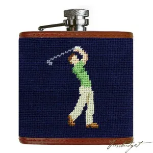 Mulligan Needlepoint Flask