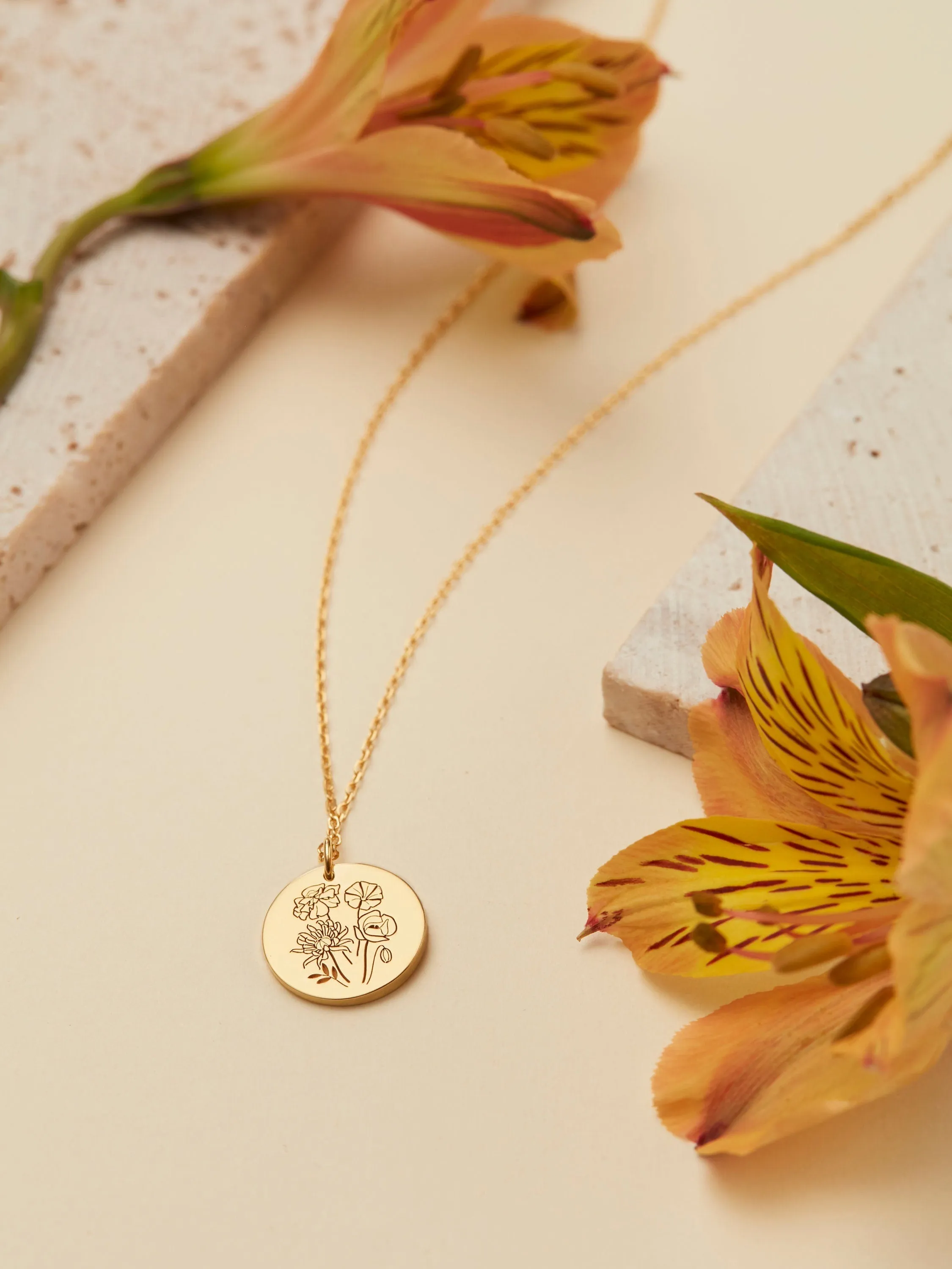 Multiple BirthFlower Necklace