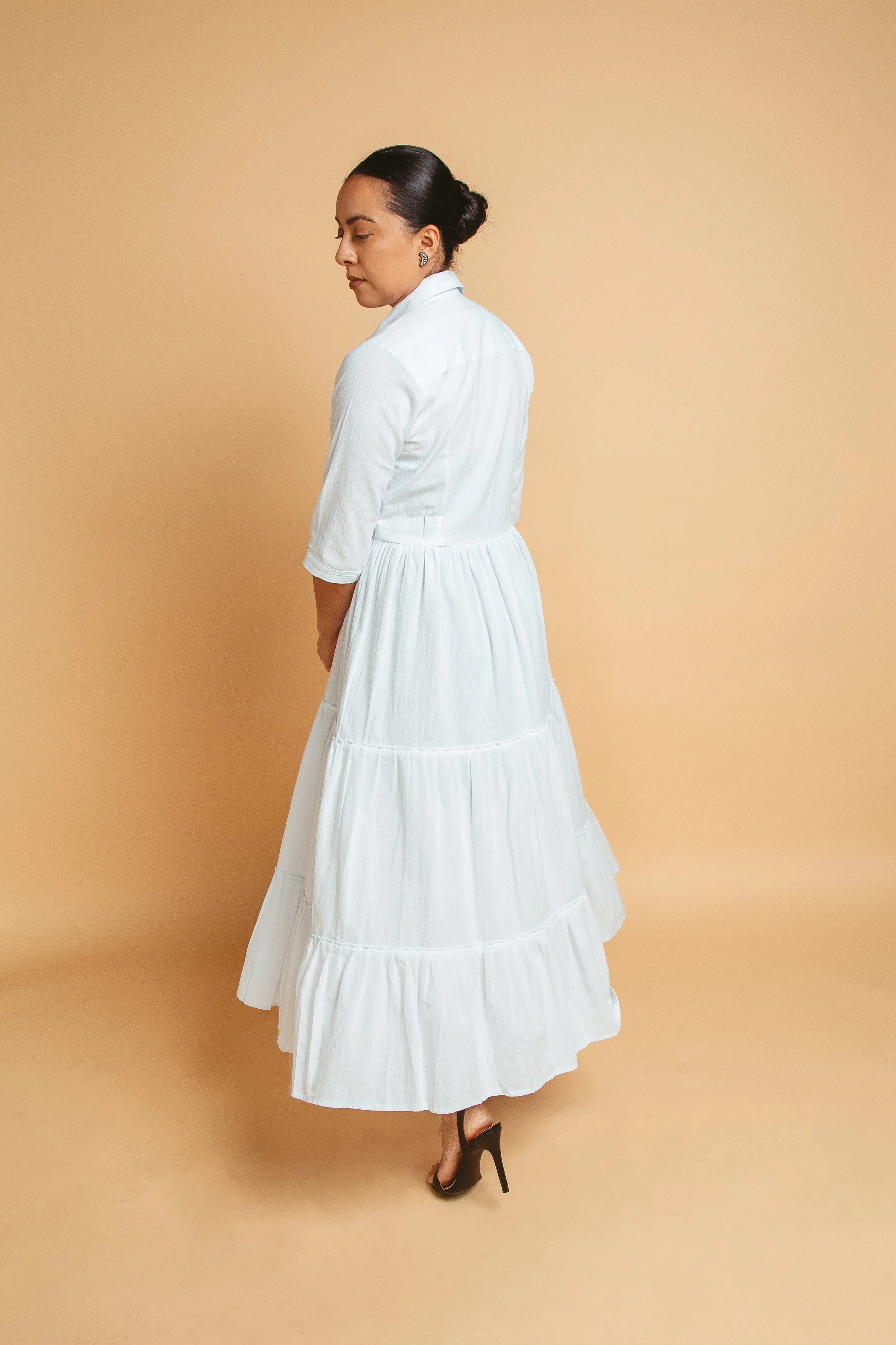 Naila Midi Dress - White