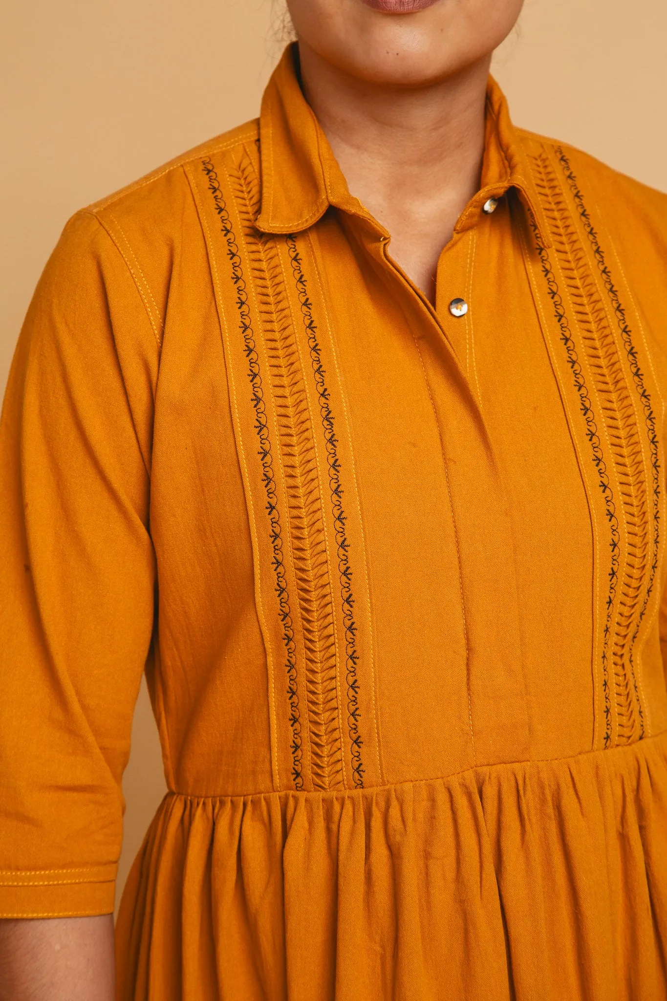 Naila Midi Dress - Yellow
