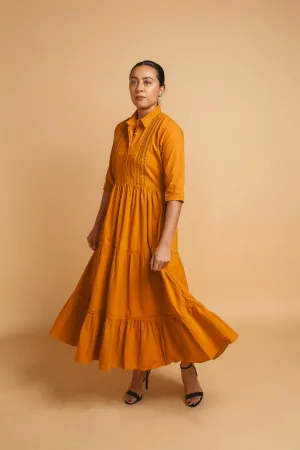 Naila Midi Dress - Yellow