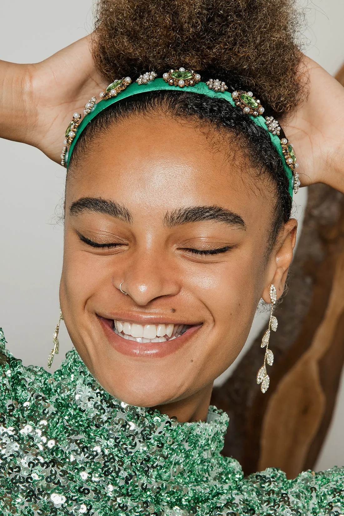 Narrow Jewel Diamante Headband