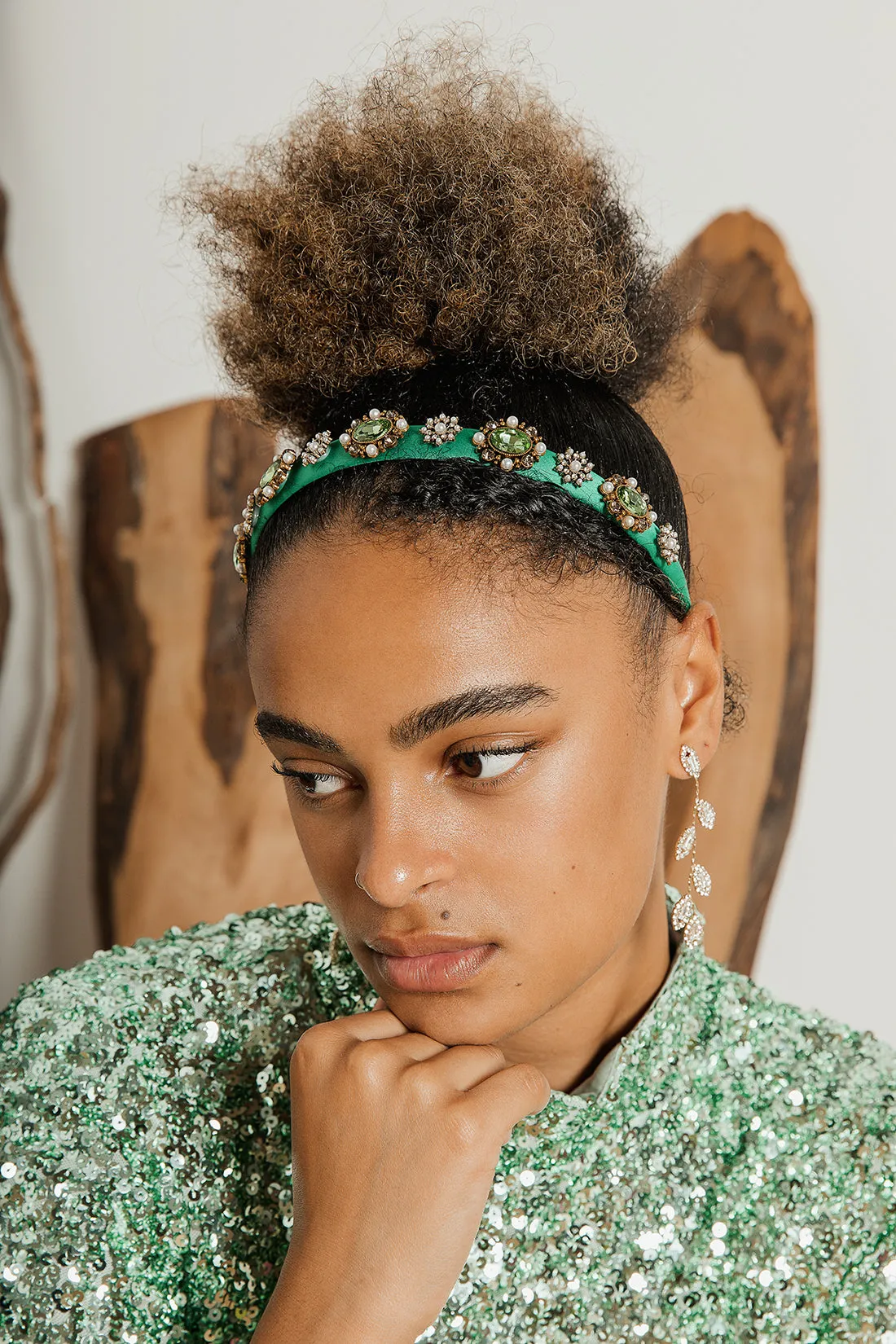 Narrow Jewel Diamante Headband