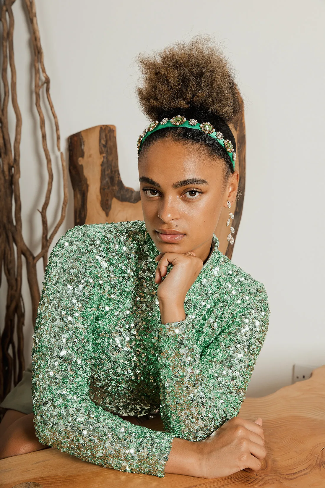 Narrow Jewel Diamante Headband