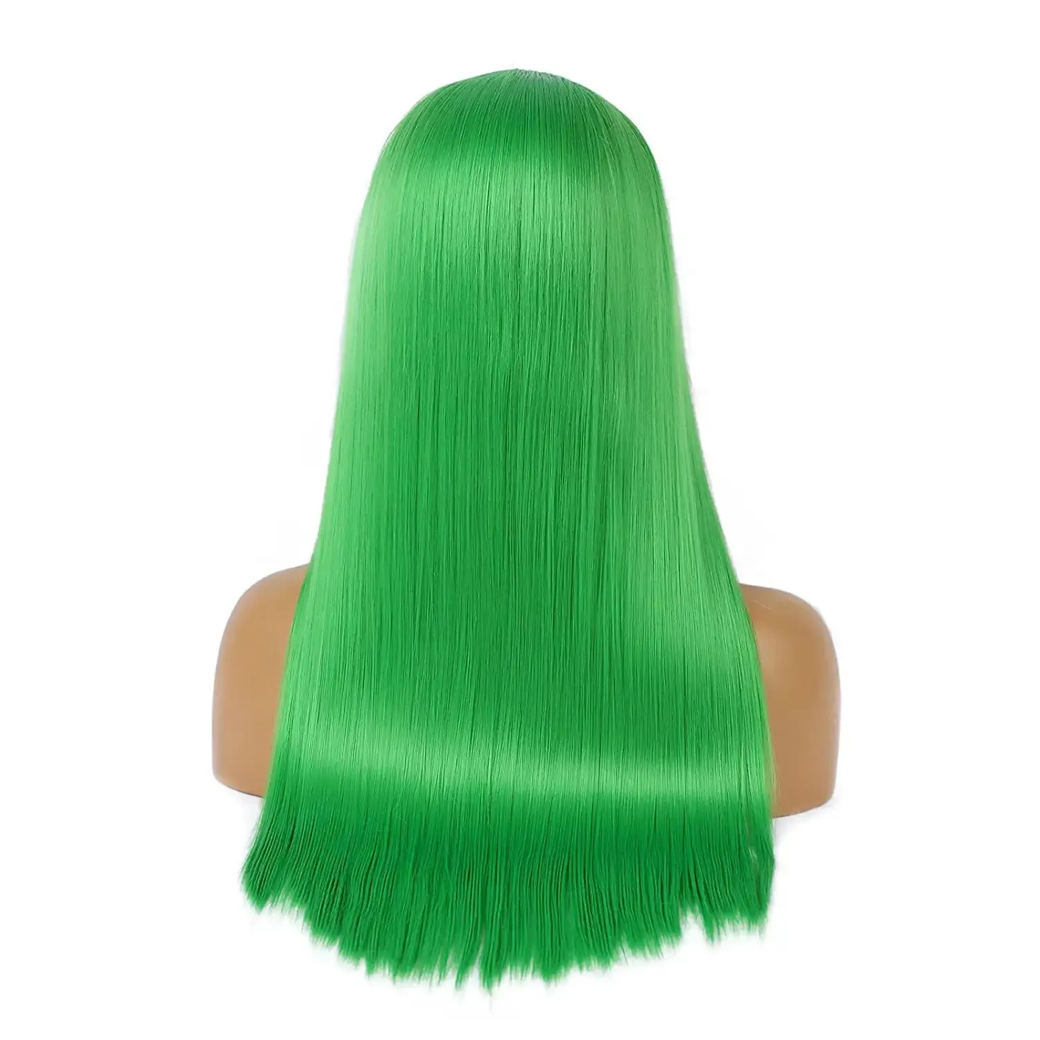 Neon Green Hair Wig With Bangs For Women Drag Queen