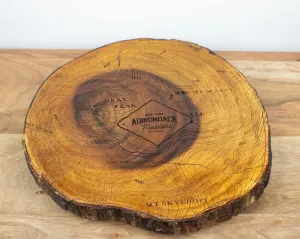 New York Adirondack Mountains Topographic Map Wood Serving Board