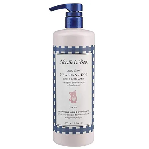 Noodle & Boo 2-in-1 Newborn Hair & Body Wash and Super Soft Lotion Bundle Kit, 25 Fl Oz (Pack of 2)