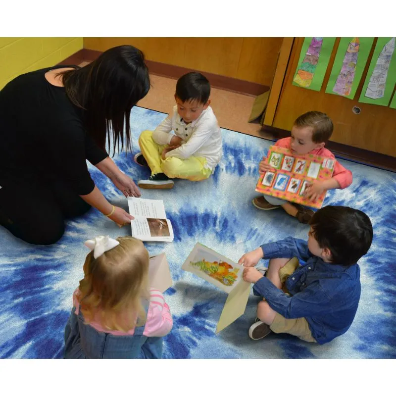 Ocean Tie Dye Classroom Rug