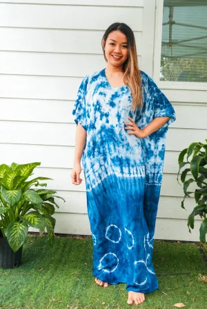 Ocean Whispers Tie Dye Kaftan