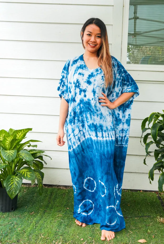 Ocean Whispers Tie Dye Kaftan