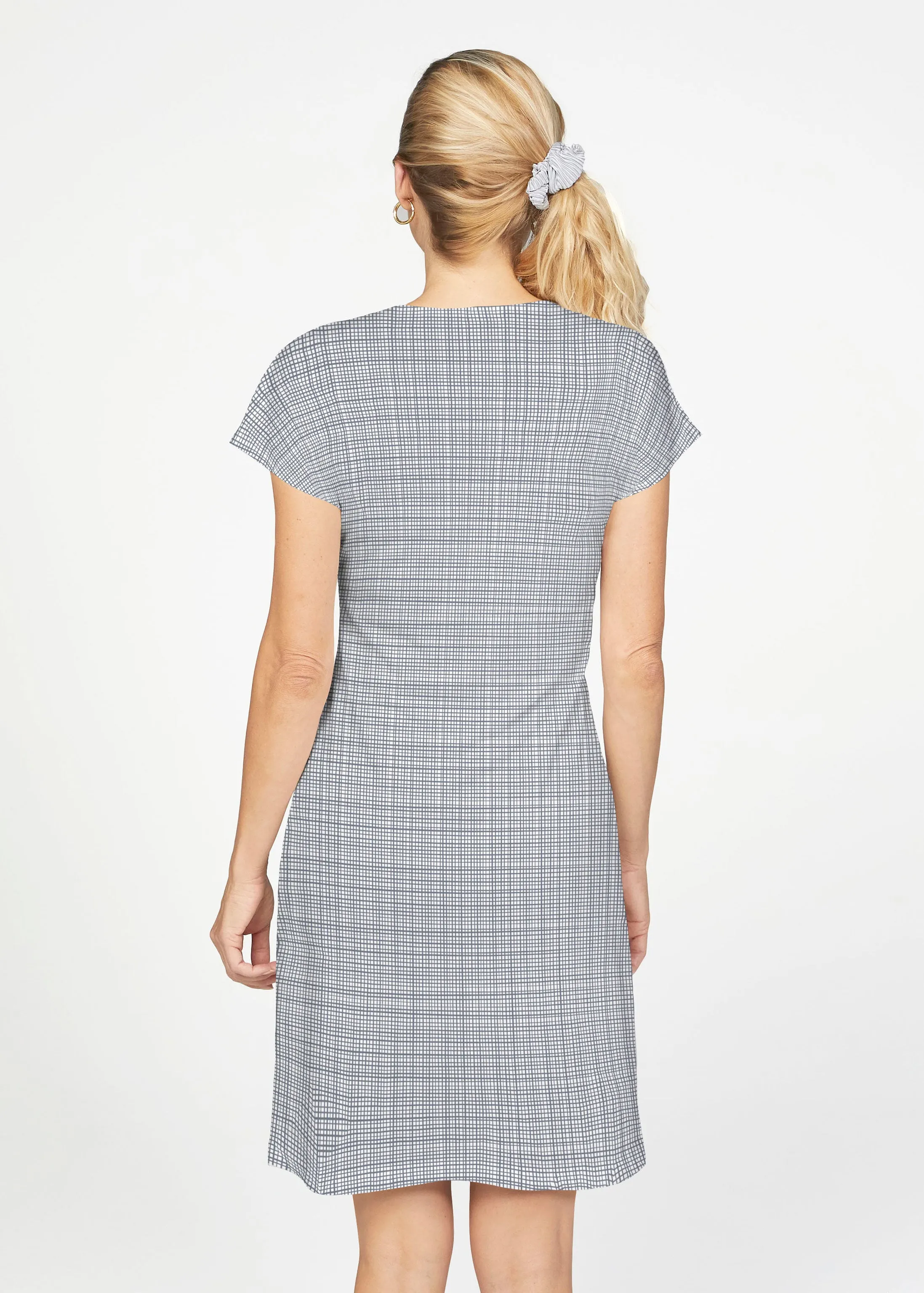 Off the Grid (7881) ~ French Terry Short Sleeve Crew Dress