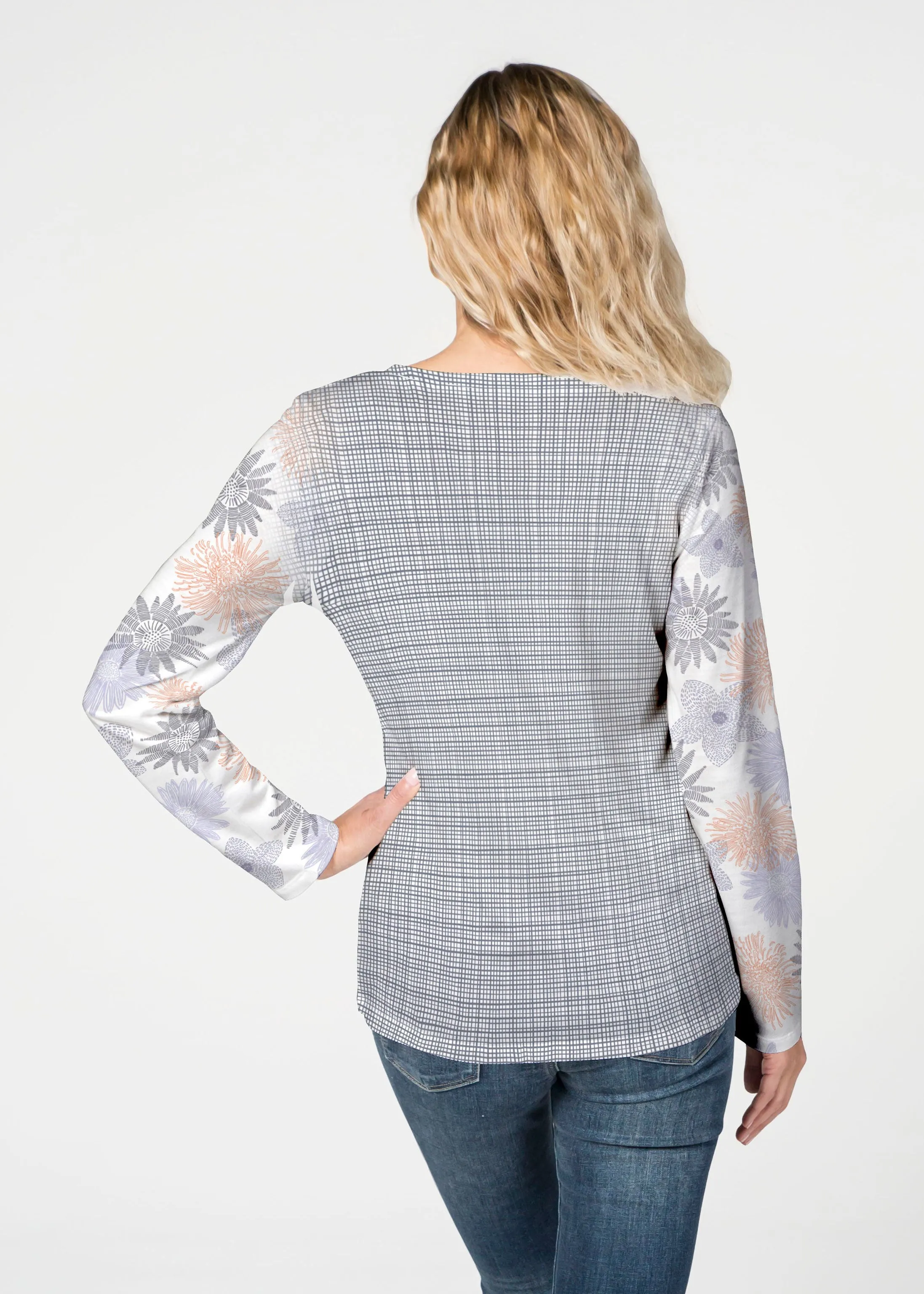 Off the Grid (7881) ~ French Terry V-neck Top