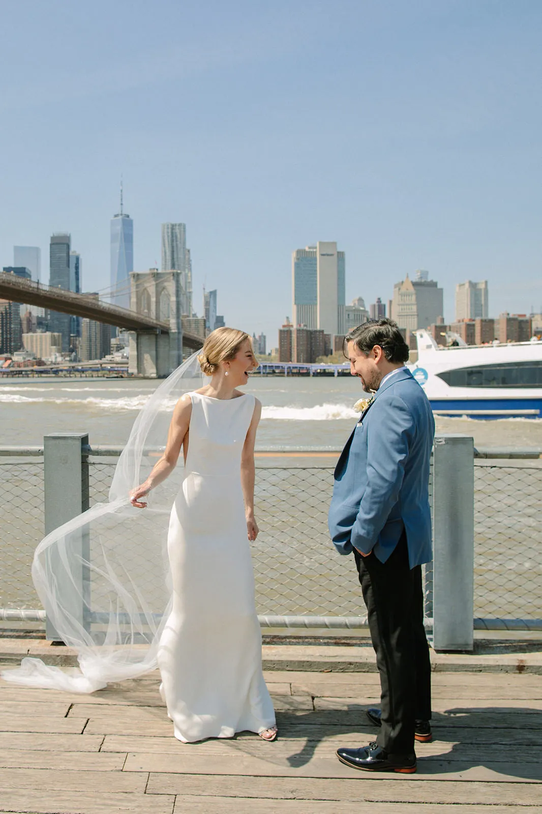 Off White Silk Cascade One Tier Wedding Veil in Chapel Length