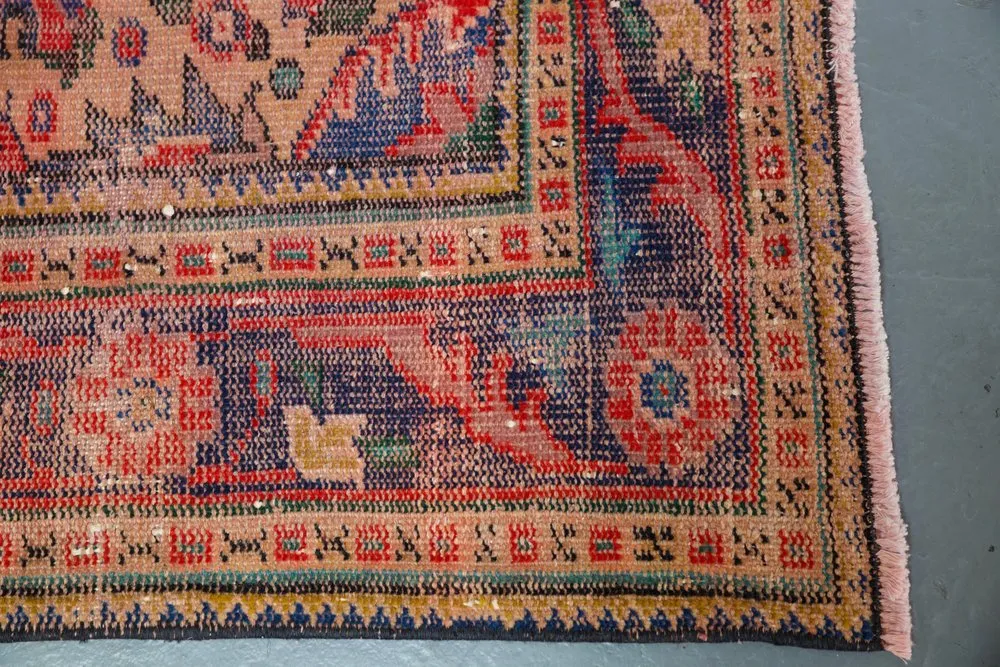 Old Demirci Oushak Rug 6.3ftx8.5ft