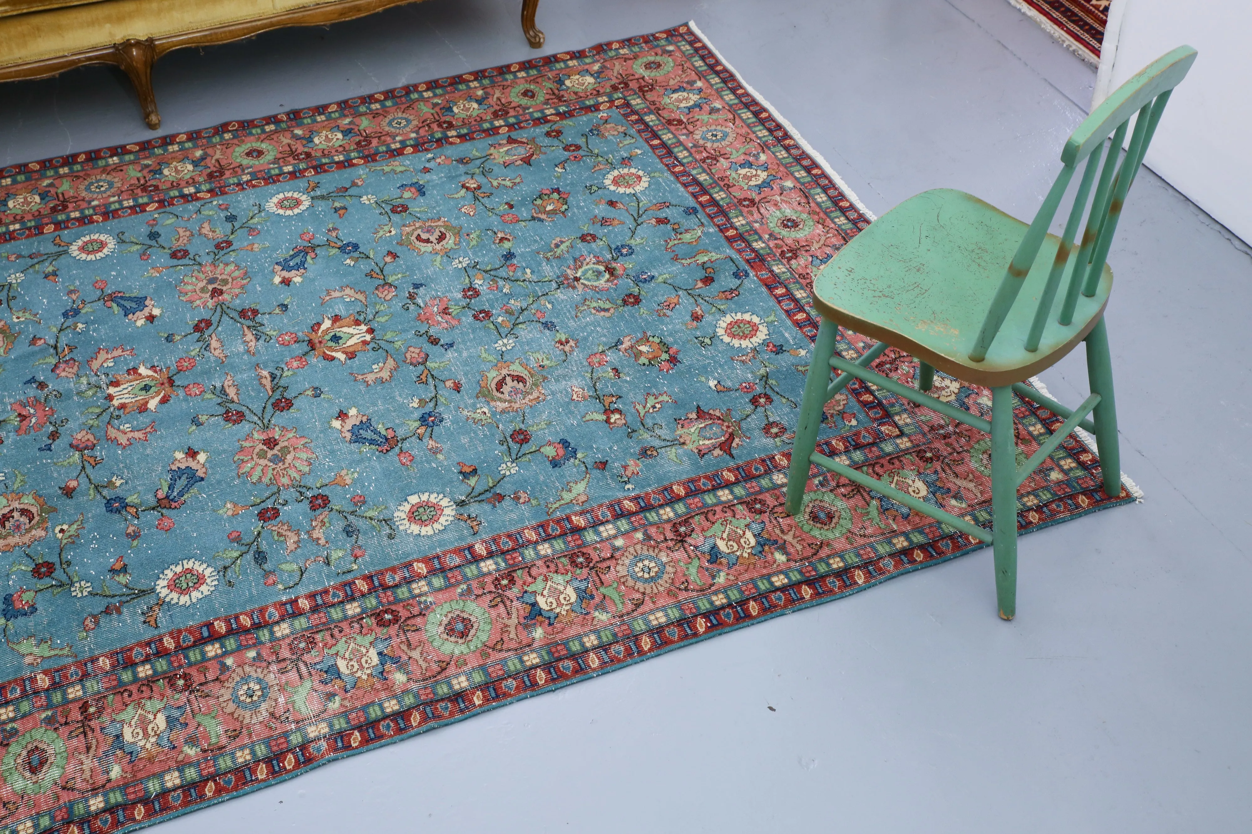 Old Isparta Rug 6.3ftx8.8ft