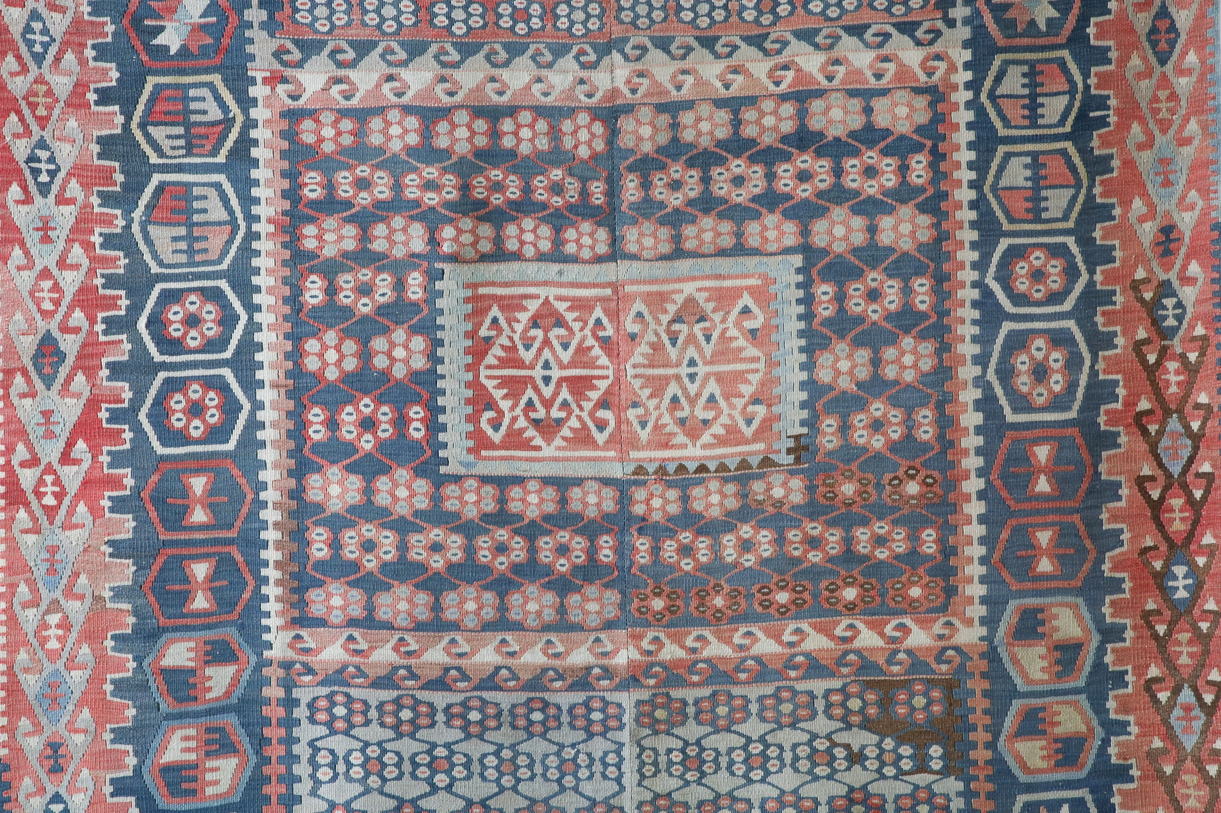 Old Kayseri Sandikli Kilim 6.3ftx9ft