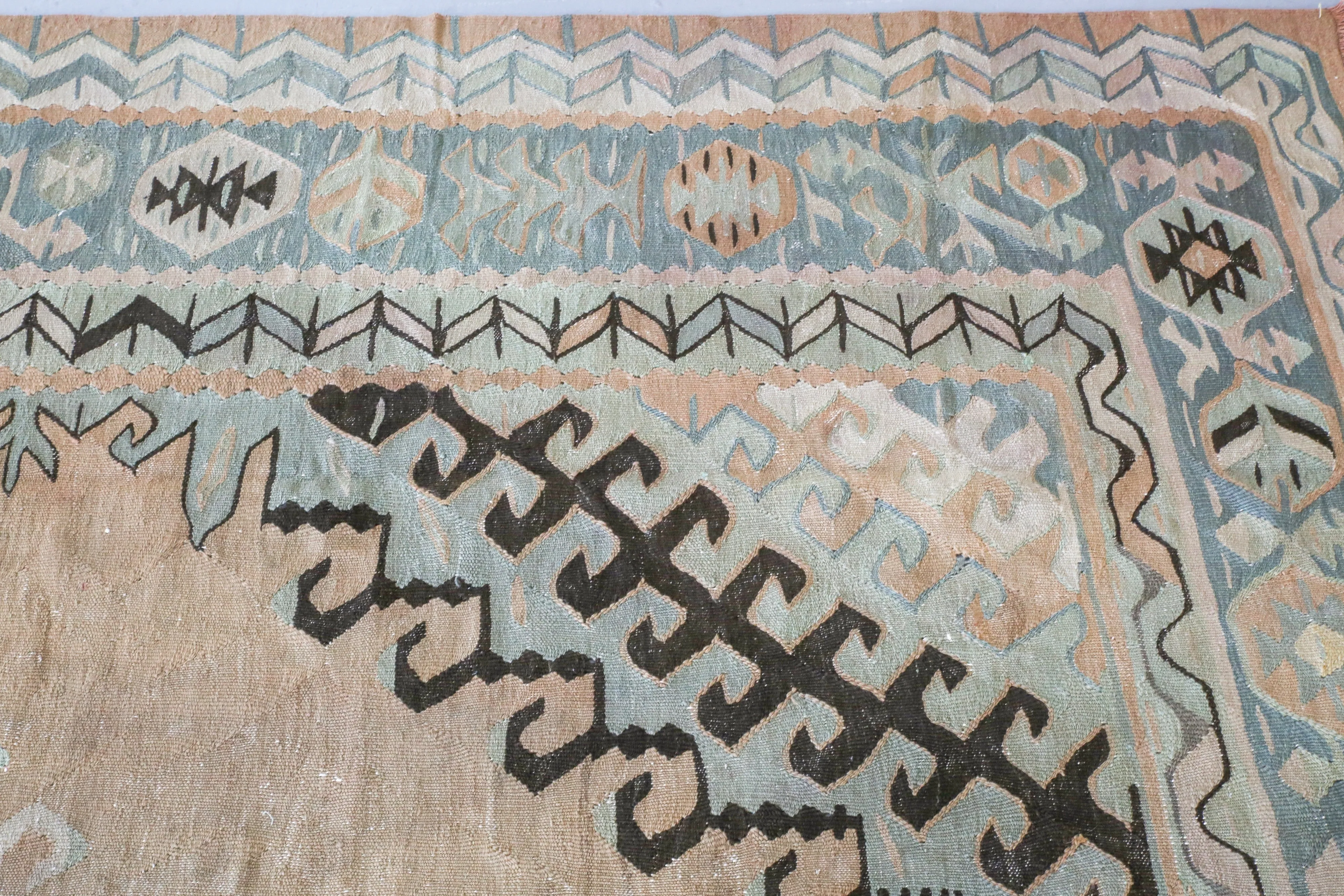 Old Oushak Kilim 9ftx10.7ft