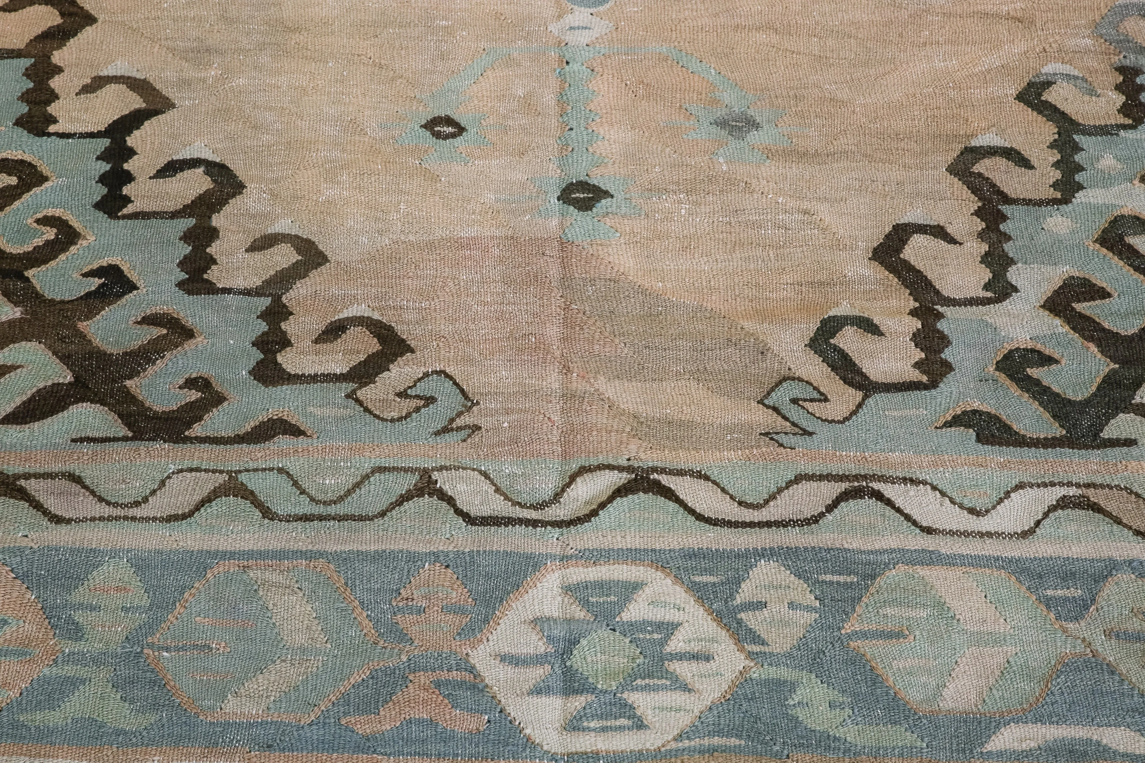 Old Oushak Kilim 9ftx10.7ft