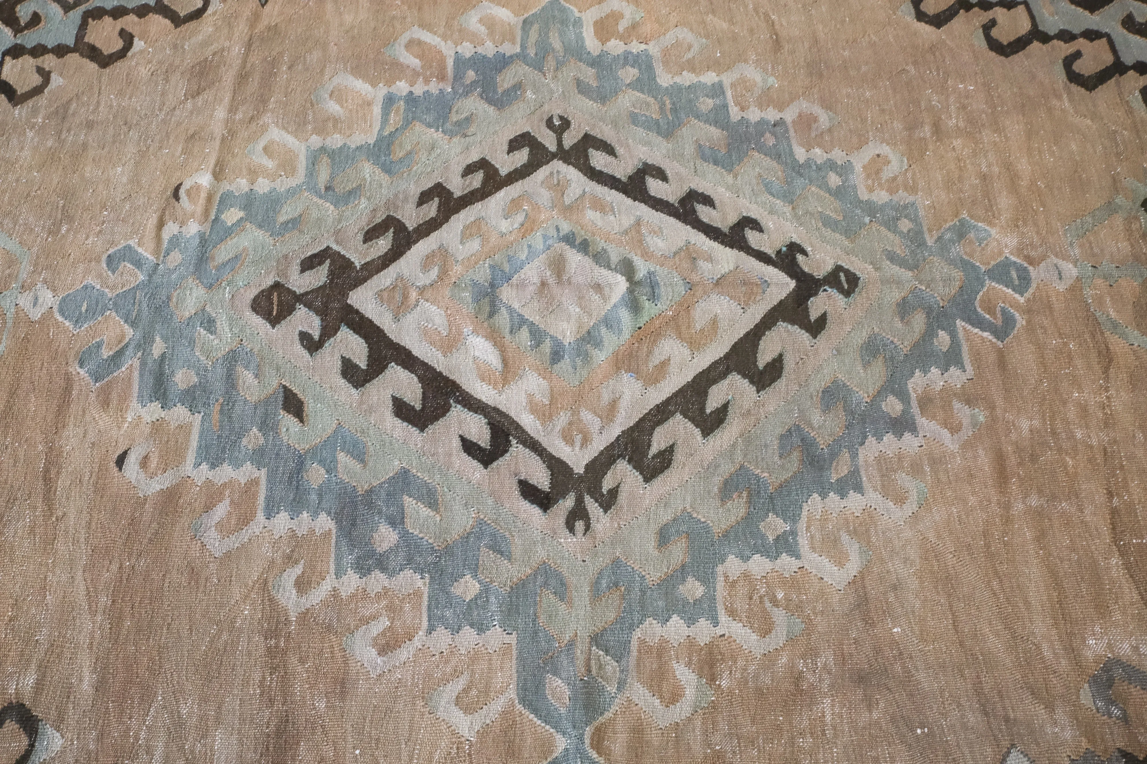Old Oushak Kilim 9ftx10.7ft