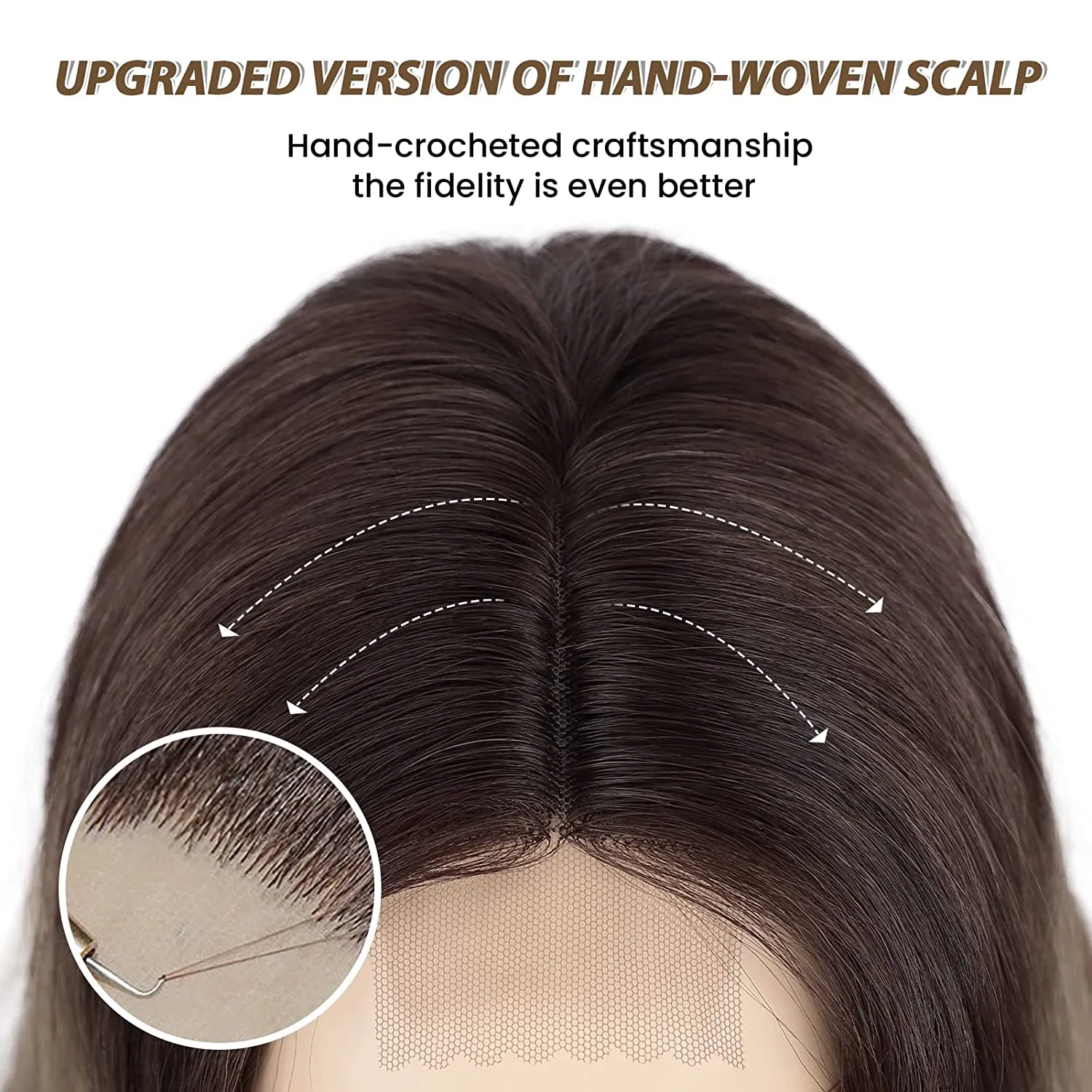 Ombre Ash Blonde Middle Part Synthetic Wigs