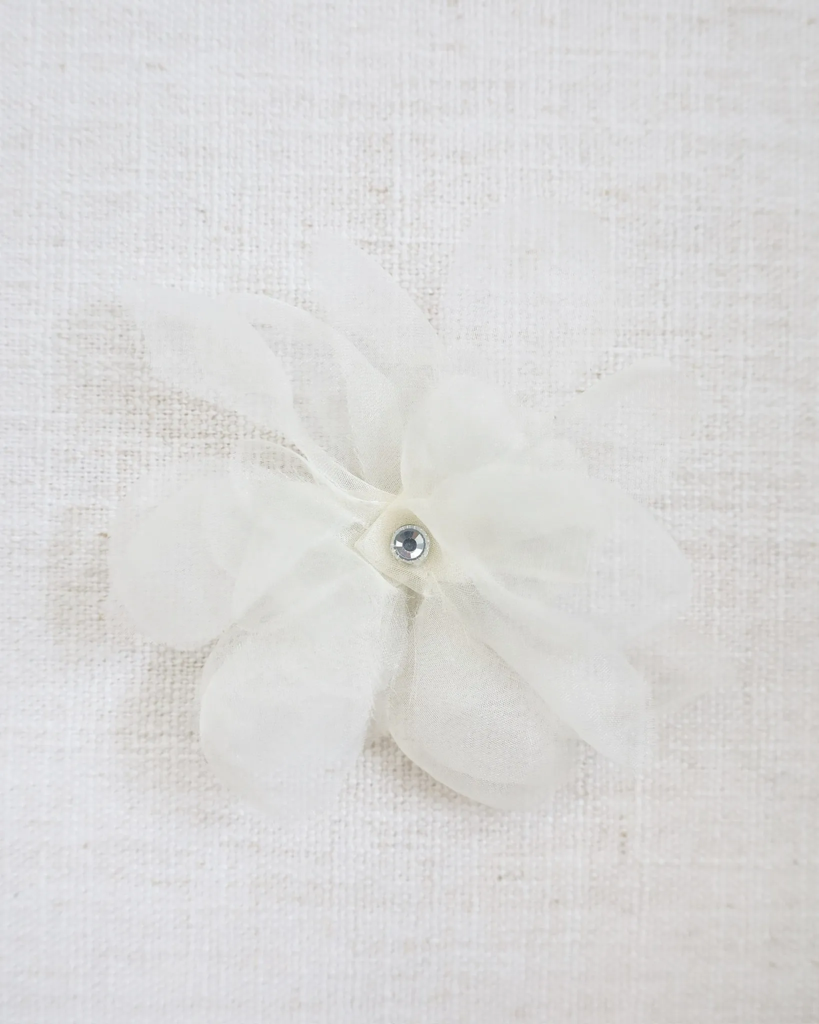 Ophelia Flower Hair Clip with Rhinestone