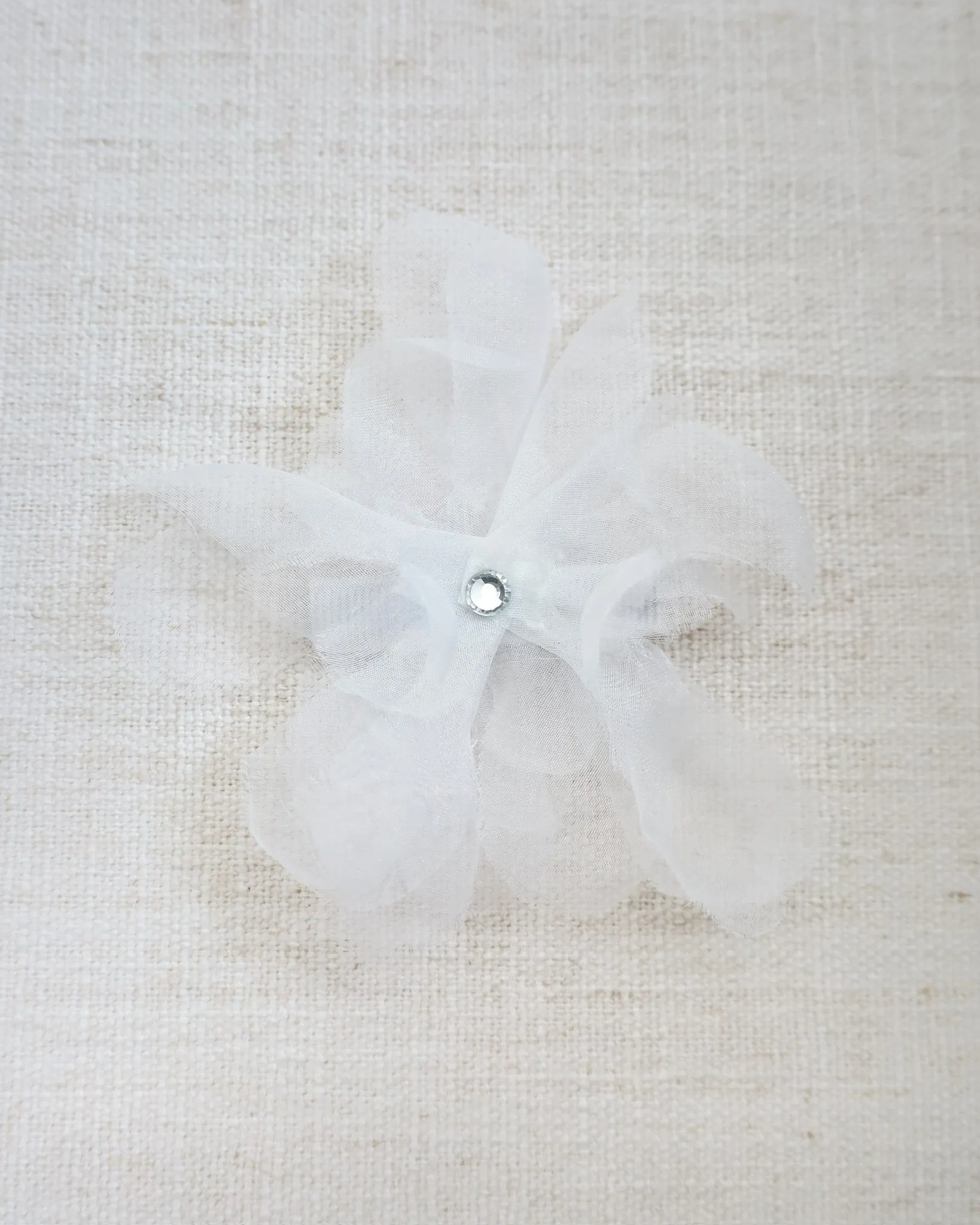 Ophelia Flower Hair Clip with Rhinestone