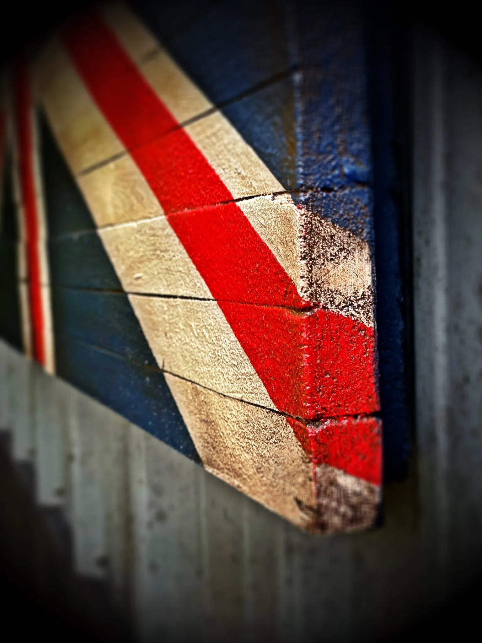 Oversized British Flag - Rustic Wood