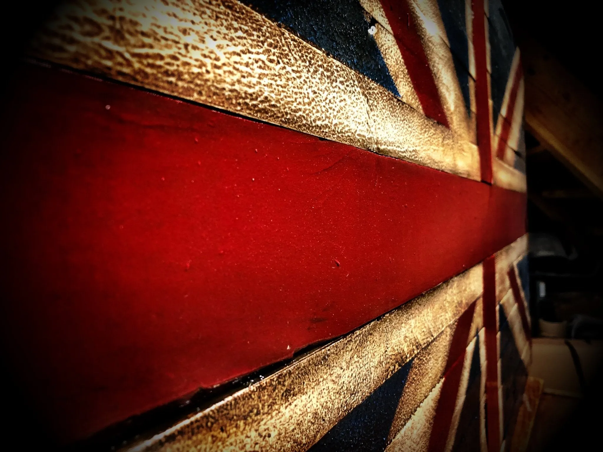 Oversized British Flag - Rustic Wood